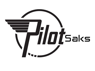 pilot sucks aeroplane lettermark logo pilot