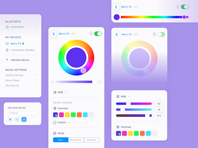 SmartLED Color Picker App by Ben Black on Dribbble