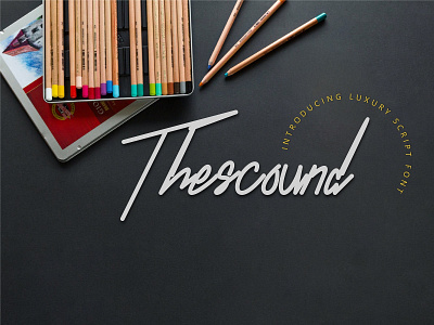 Thescound - Luxury script font