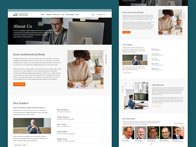 Statistical Horizons Website About Page corporate website design graphic design ui ux web design website design