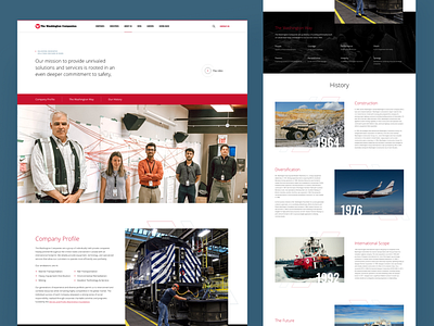 Washington Companies Website About Page corporate website design graphic design ui ux web design website design