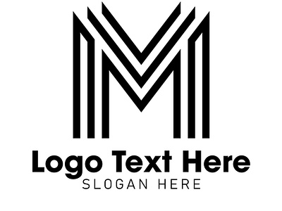 Modern Minimalist M Letter Logo Design