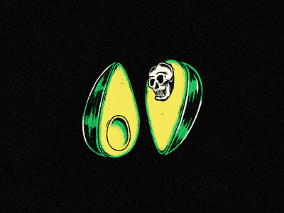No hay tiempo para madurar avocado calavera death design illustration illustration art illustration design illustration digital illustrations old school oldschool palta skull