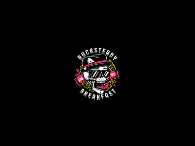 Rocksteady Breakfast brand brand design branding design illustration illustration art illustration design illustration digital logo logo design punk rock skate skater skull