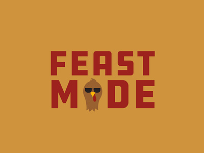 Feast Mode design food illustration thanksgiving turkey typography vector