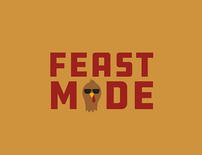Feast Mode design food illustration thanksgiving turkey typography vector