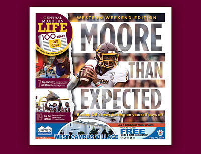 Moore Than Expected design editorial football sports typography