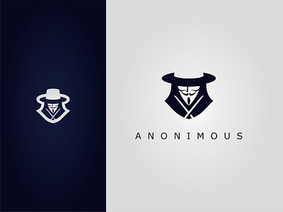 Anonimous branding design icon logo vector