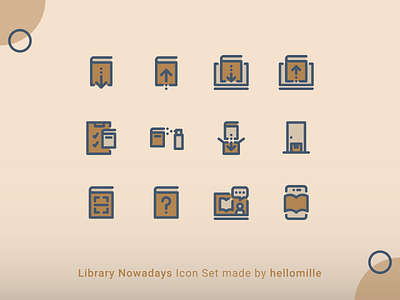 Library Nowadays - Filled Line Style