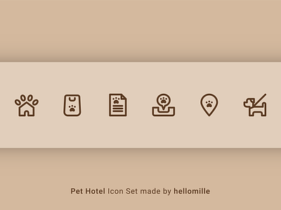 Pet Hotel - Line Style cat doggy icon icon set line icon minimal pet pet friendly pet hotel vector