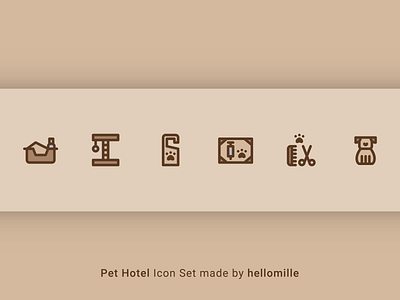 Pet Hotel - Filled Line Style animal design flat icon icon set illustration line icon minimal pet pet friendly pet hotel ui vector