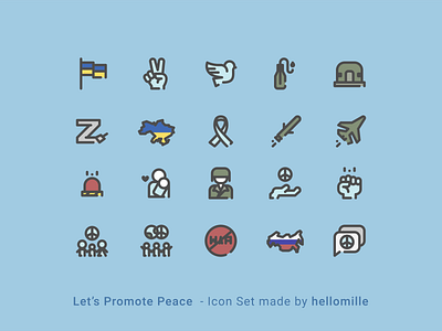 Let's Promote Peace - Icon Set