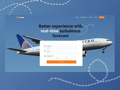 Courage - Turbulence forecast website branding ui ux