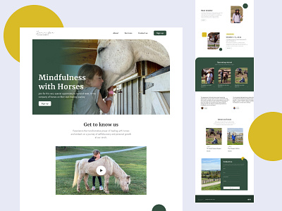 Healing with horses - Mindfulness Retreat Website Design