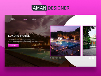 Luxury Hotel Banner Slider Design creative creative design creativity dailyui design dribbble figmadesign ui ux webdesign website