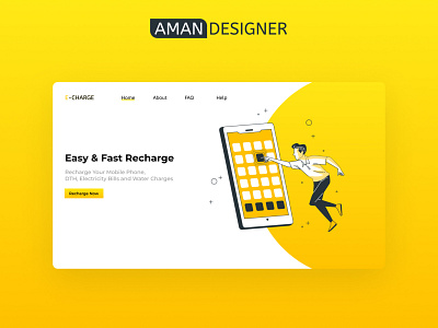 E-Charge | Best recharge platform branding creative creative design creativity design figmadesign illustration logo ui ux