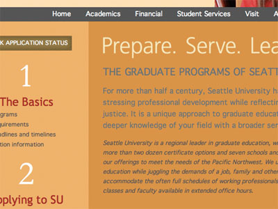 new design for graduate site design highered koibot orange typography