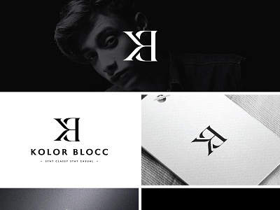 Kolor Blocc apparel logo clothing logo fashion logo kb kb logo luxury logo