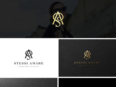 Stessi Amare apparel logo as logo clothing logo fashion logo graphic design logo luxury logo sa logo
