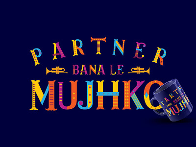 Bollywood Movie Dialog - Typography alphabet bollywood color hindi india layered font typography