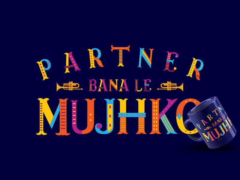 Bollywood Movie Dialog - Typography color hindi alphabet layered font bollywood india typography