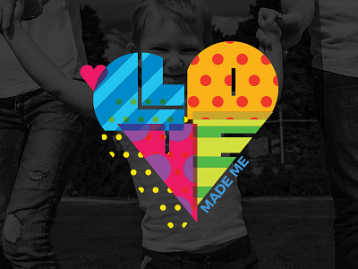 Love Made Me alphabet colors heart kid shape tee. tshirt typography