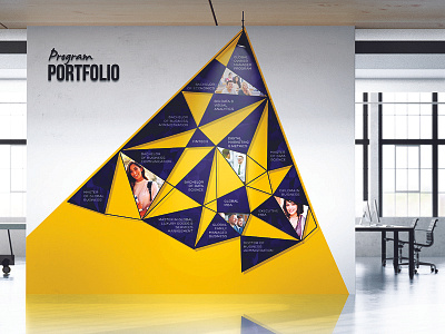 Campus Branding. Wall Graphic branding concept decal graphic installation interior low poly office poly space space design triangles