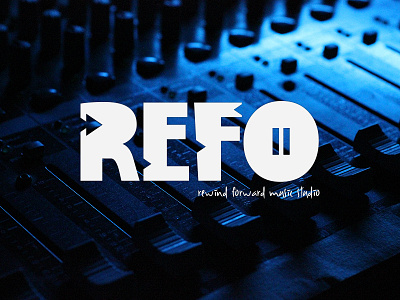 Rewind Forward Music Studio Logo alphabet branding concept design equilizer forward identity logo music presentation rewind song studio