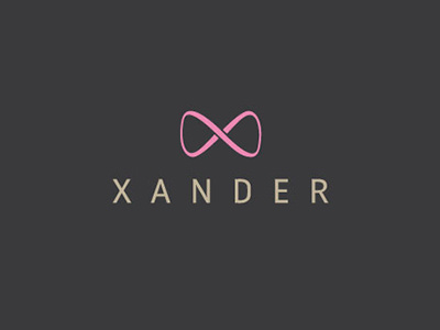 Xander Logo bow branding identity flat logo minimal simple tie