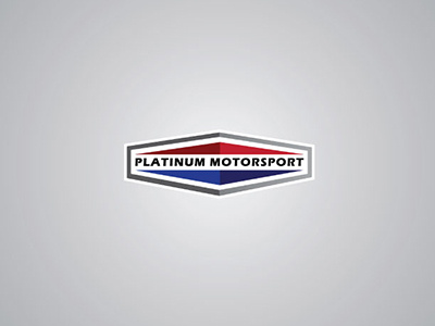 Platinum Motorsport Logo bold branding identity car clean logo motor sports strong