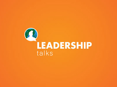 Leadership Talks logo bold branding identity logo motivating strong world
