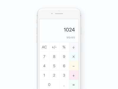 DailyUI #004 (Calculator) app calculator design minimalism minimalist mobile ui ux