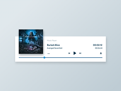 Daily UI #009 (Music Player) a7x avenged card design music nightmare player sevenfold ui ux