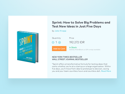 Daily UI #012 (Single Product) book daily design designsprint google product single sprint ui ux webdesign