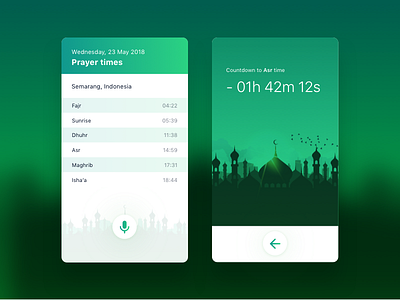Daily UI #014 (Countdown Timer Hint) countdown daily hint prayer ramadan ramadhan timer times ui ux uxdesign
