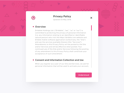 Daily UI #016 (Pop-Up/Overlay) daily design dribbble gdpr overlay policy popover popup privacy ui ux web