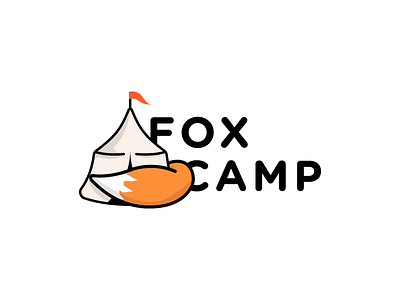 Fox Camp branding design flat icon illustration logo minimalism minimalist typography vector
