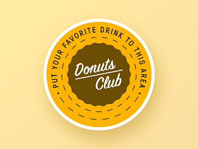 Coasters for Donut Club coasters donut drink graphic design stickermule