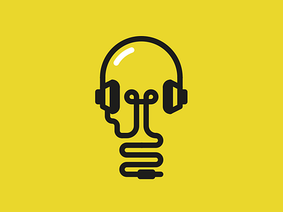 Inspired by music andreas wikström bulb icon idea illustration lamp lightbuld music