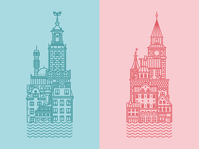 Cities andreas wikström copenhagen design illustration poster stockholm