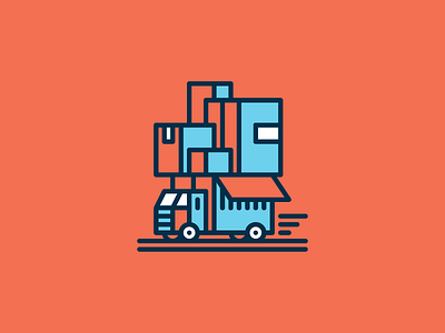 Moving van andreas wikström design icon truck van vehicle