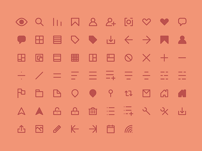 Square icon set