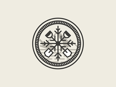 Seasonal Merit Badge achievement andreas wikström badge design icon illustration snow snow flake winter