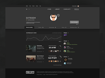 Daily UI (006) 006 andreas wikström daily ui design games gaming landing page steam ui valve