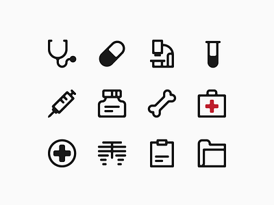 Health care icons andreas wikström health care hospital icon illustration