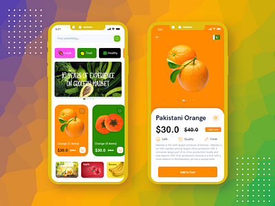 Fruits Store App Design e commerce fruit app groceries app