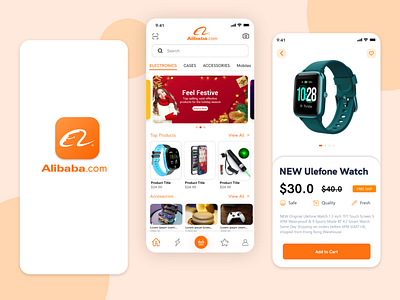 E-commerce App Design - Alibaba - Online Shopping Store