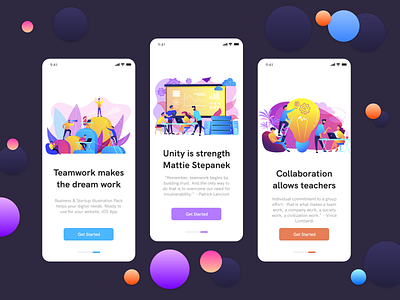 Team Work Concept - Job Service App onboarding