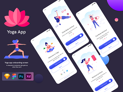 Yoga App Onboarding Concept