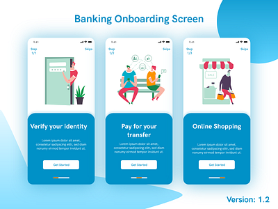 Banking Onboarding Screen V2 - Payment Wallet Onboarding Concept